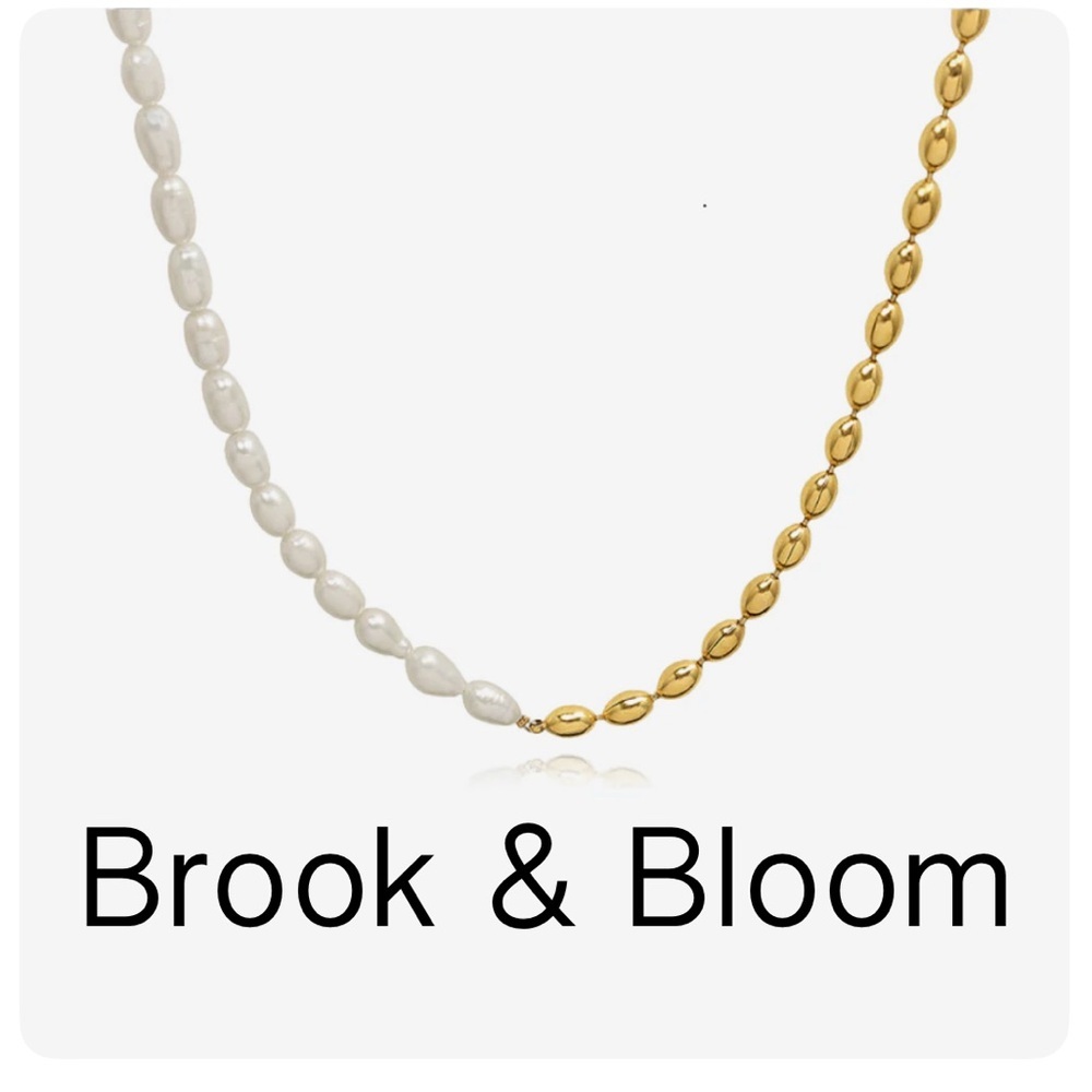 BROOK & BLOOM VERA 18K GOLD PLATED NECKLACE